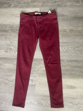 Hollister Women's Deep Burgundy Skinny Jeans